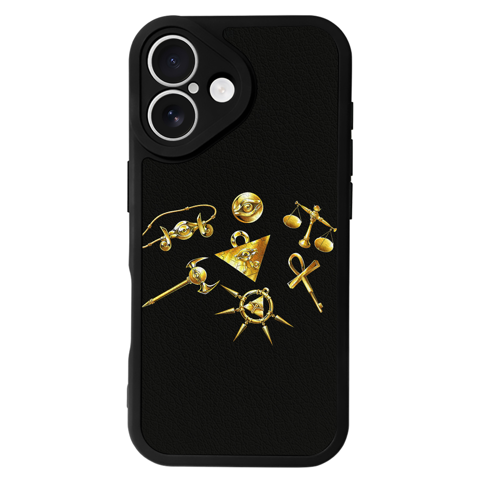 （画像用） 遊☆戯☆王 Yu-Gi-Oh! 【iPhone 16シリーズ対応】シリコンスマホケース（レザー調） 材質：シリコン